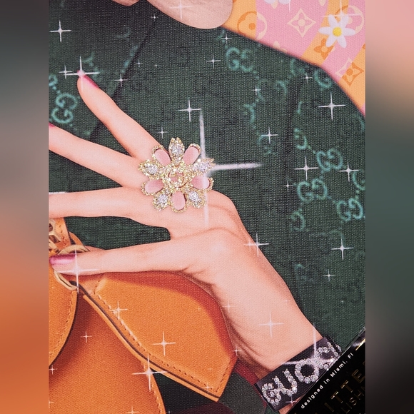 Rare Lux Glam Glitter Embellishment Canvas  Wall Decor ART by Oliver Gal - Picture 3 of 5